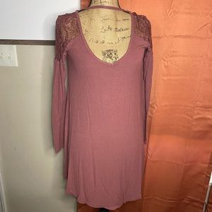 Purple long sleeve dress shirt